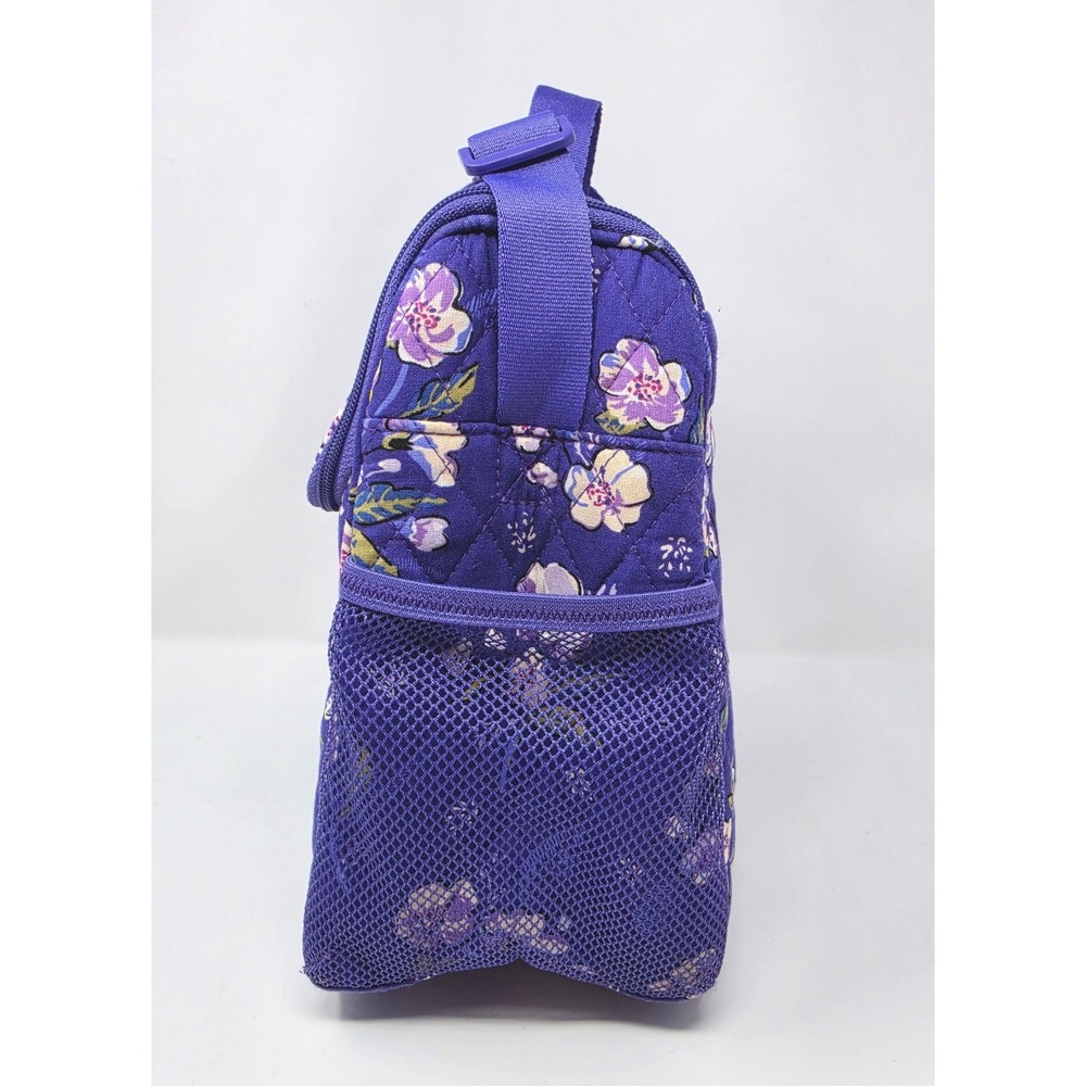 Vera Bradley Insulated Lunch Bag "Wild Roses" Purple - Picture 4 of 10